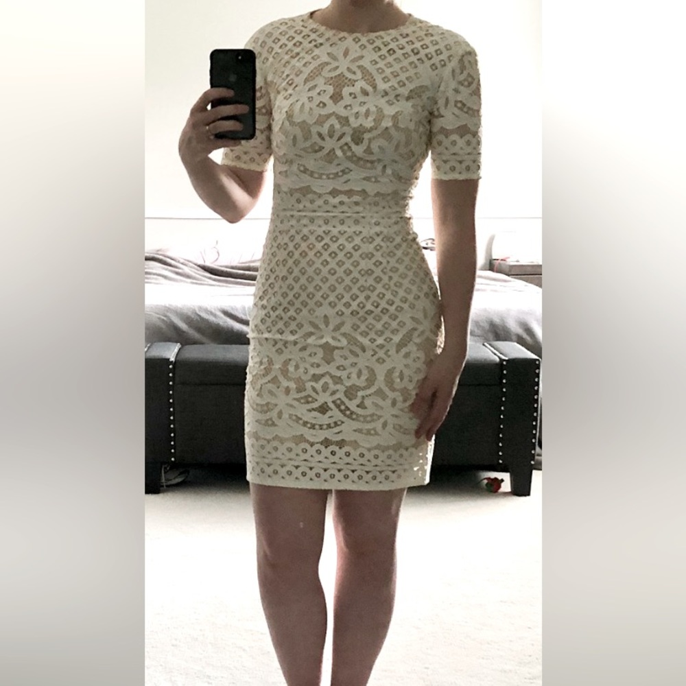 Lover the Label White Magick Knee Length Dress - Size 2